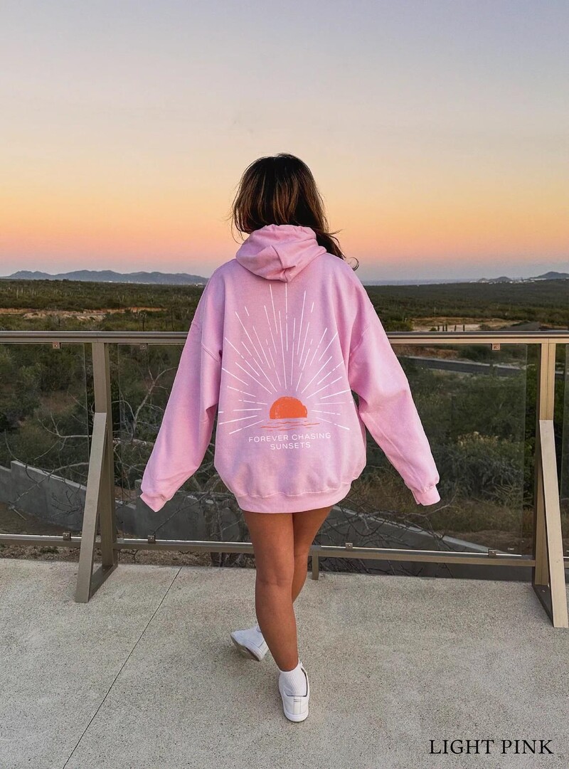 Sunset Beach Harajuku Hoodies Oversized Beachy Coconut Girl Surf Street Wear Casual άνετα φλις μακρυμάνικα φούτερ