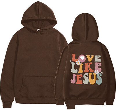 LOVE LIKE JESUS europske i američke muške i ženske majice s kapuljačom i majice od flisa jesen i zima nove majice