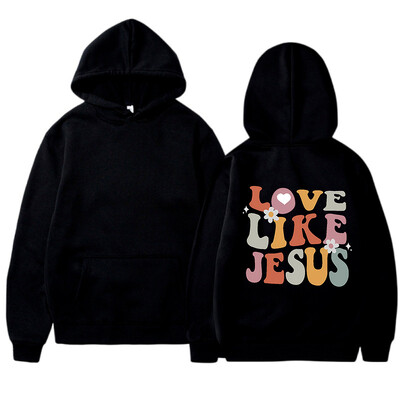 LOVE LIKE JESUS europske i američke muške i ženske majice s kapuljačom i majice od flisa jesen i zima nove majice