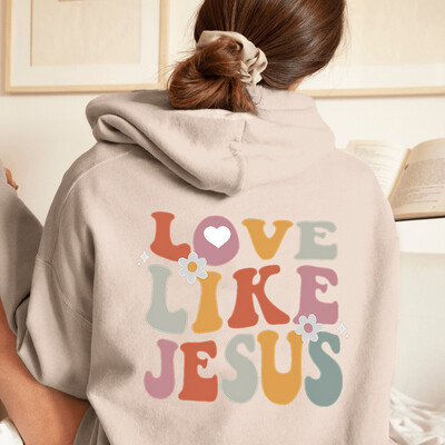 LOVE LIKE JESUS europske i američke muške i ženske majice s kapuljačom i majice od flisa jesen i zima nove majice