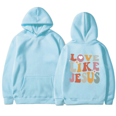 LOVE LIKE JESUS europske i američke muške i ženske majice s kapuljačom i majice od flisa jesen i zima nove majice