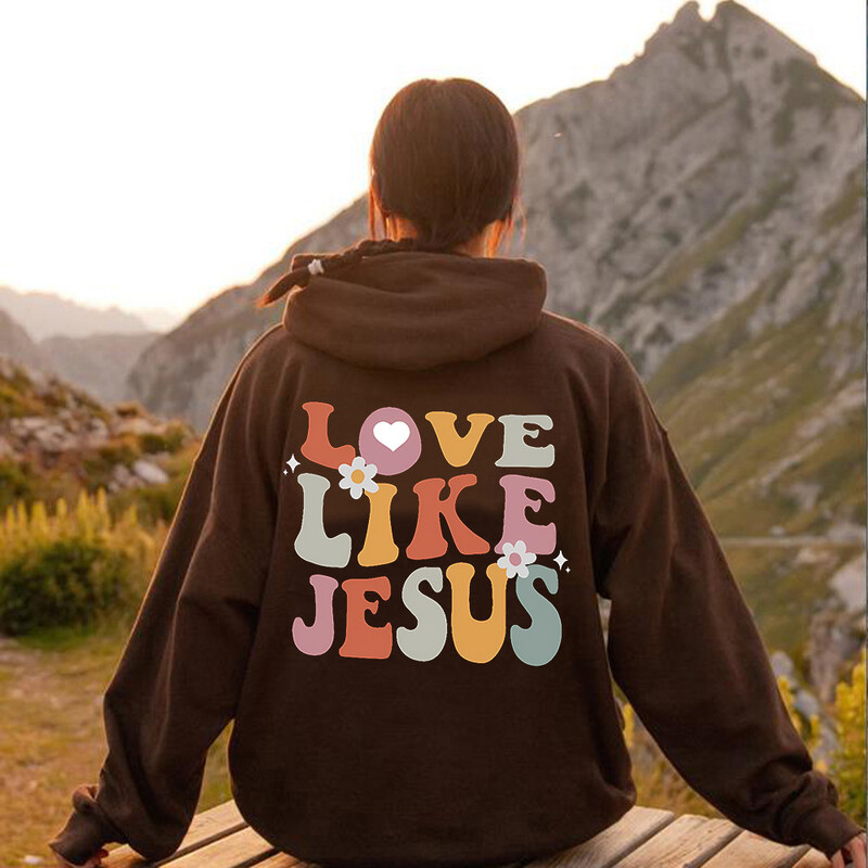 LOVE LIKE JESUS europske i američke muške i ženske majice s kapuljačom i majice od flisa jesen i zima nove majice