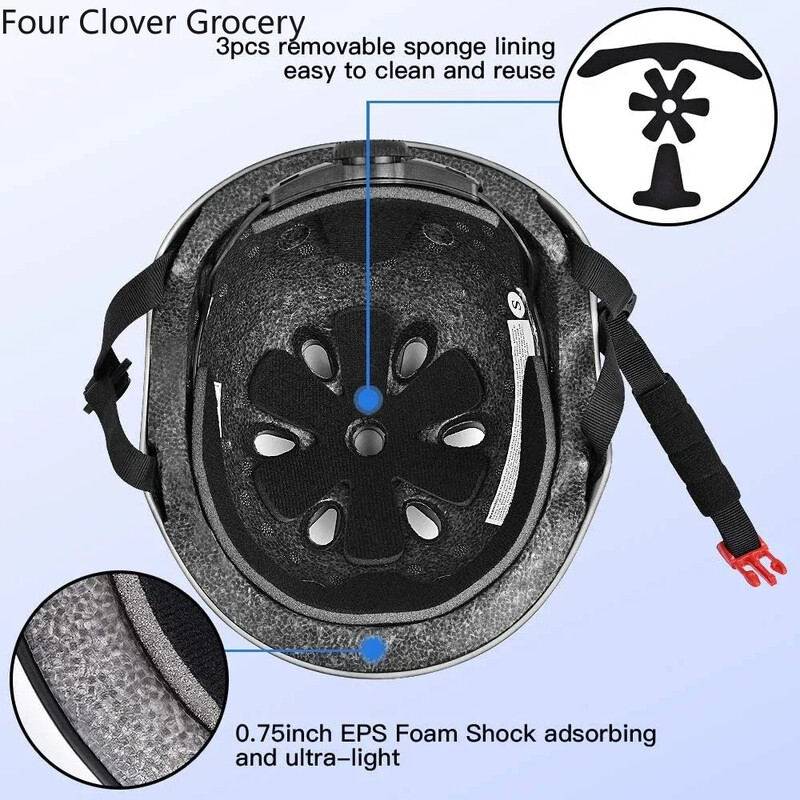 2024 m. Nauja 1 vnt suaugusiems vaikams reguliuojamo šalmo galvos apsauginė kepurė, skirta važinėti dviračiu dviračiu laipioti riedlente riedučiai