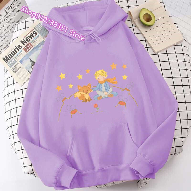 Κινούμενα σχέδια Ο Μικρός Πρίγκιπας και η Αλεπού Anime Hoodie Manga Hoodies Γυναικείες μπλούζες πουλόβερ Kawaii Αισθητικά Ρούχα Κορεατικά τοπ