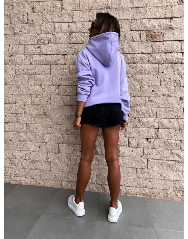 2021-es divatos őszi és téli divatos női hosszú ujjú, alkalmi pulóver felső egyszínű, zsebpulós kapucnis pulóverrel