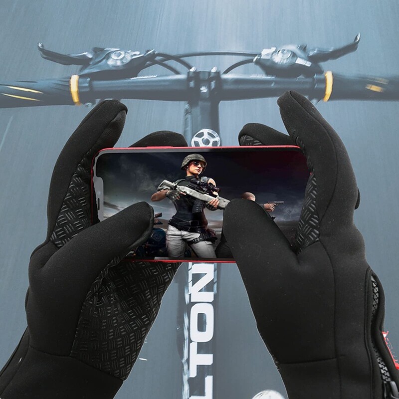 Ecran tactil Mănuși calde Ciclism în aer liber Conducere Motocicletă Mănuși impermeabile la rece Rezistent la vânt Anti-alunecare Femei Bărbați Mănuși de schi iarnă