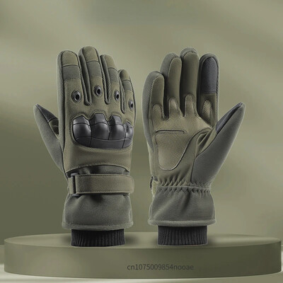 Zimné teplé rukavice Termo taktické pánske rukavice Poľovnícke ochranné rukavice Celoprstové vojenské bojové dotykové obrazovky Vonkajšie lyžovanie