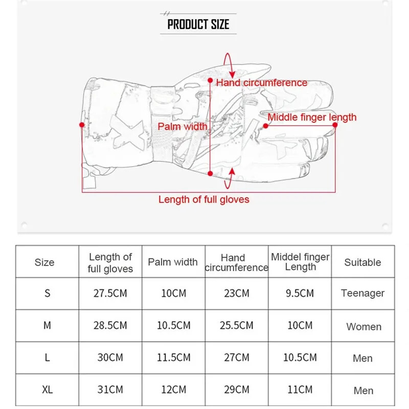 Γάντια σκι Γυναικεία Ανδρικά Υπερελαφριά Αδιάβροχη Οθόνη Αφής Χειμωνιάτικο Χοντρό ζεστό Γάντια Snowboard Γάντια για χιόνι για ποδηλασία εξωτερικού βουνού