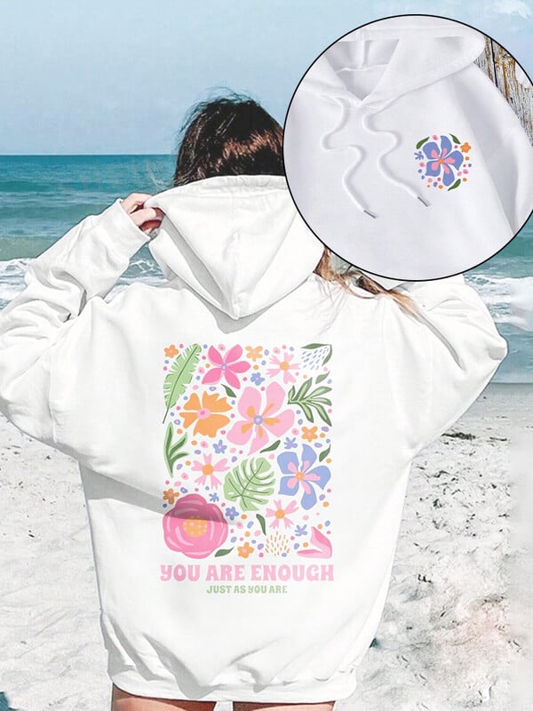 Hanorac de damă cu imprimeu cu cocos din ocean, design de modă, lejer, versatil, îmbrăcăminte pentru femei, hanorac din lână toamnă/iarnă