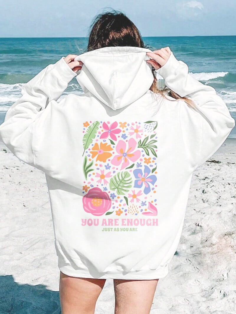 Hanorac de damă cu imprimeu cu cocos din ocean, design de modă, lejer, versatil, îmbrăcăminte pentru femei, hanorac din lână toamnă/iarnă