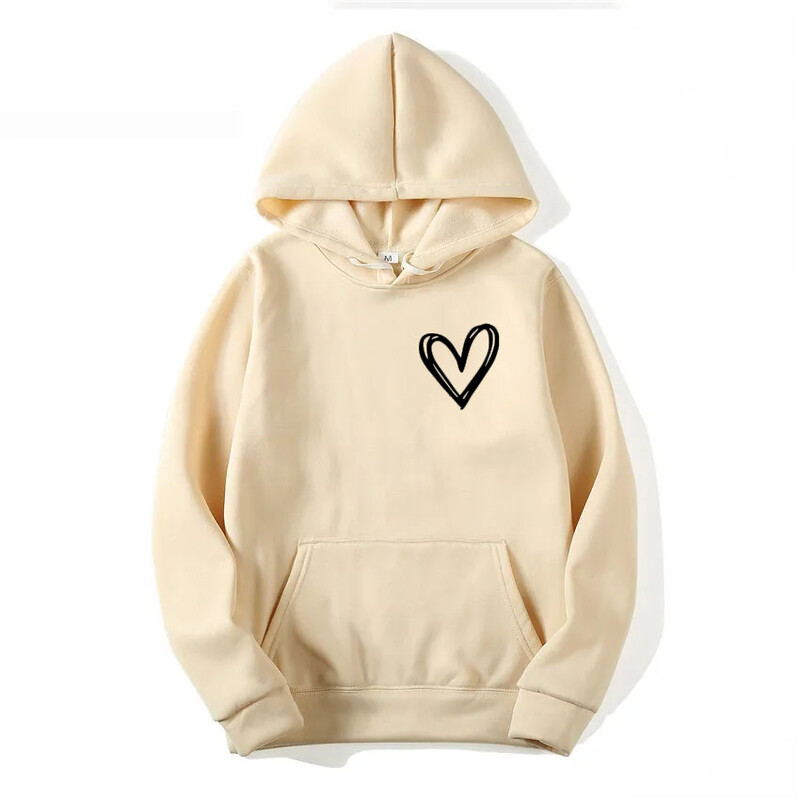 Tricou 2D Cartoon Love, cu mâneci lungi, cu gât rotund, ocazional, Top sport, estetic de vară, Hanorac pentru femei