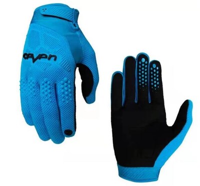 Επτά χρώματα γάντια ιππασίας εξωτερικού χώρου λαστιχένια μοτοσικλέτα cross-country αντιολισθητικά μακριά δάχτυλα