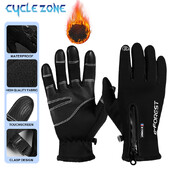 Unisex Οθόνη αφής Full Finger Glove Winter Thermal Warm Cycling Bicycle Bike Ski Outdoor Sports Camping Πεζοπορία Γάντι μοτοσυκλέτας