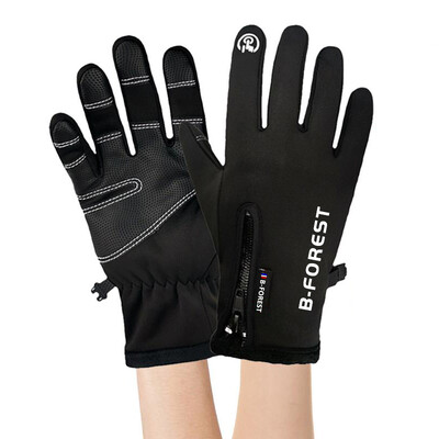 Unisex Οθόνη αφής Full Finger Glove Winter Thermal Warm Cycling Bicycle Bike Ski Outdoor Sports Camping Πεζοπορία Γάντι μοτοσυκλέτας