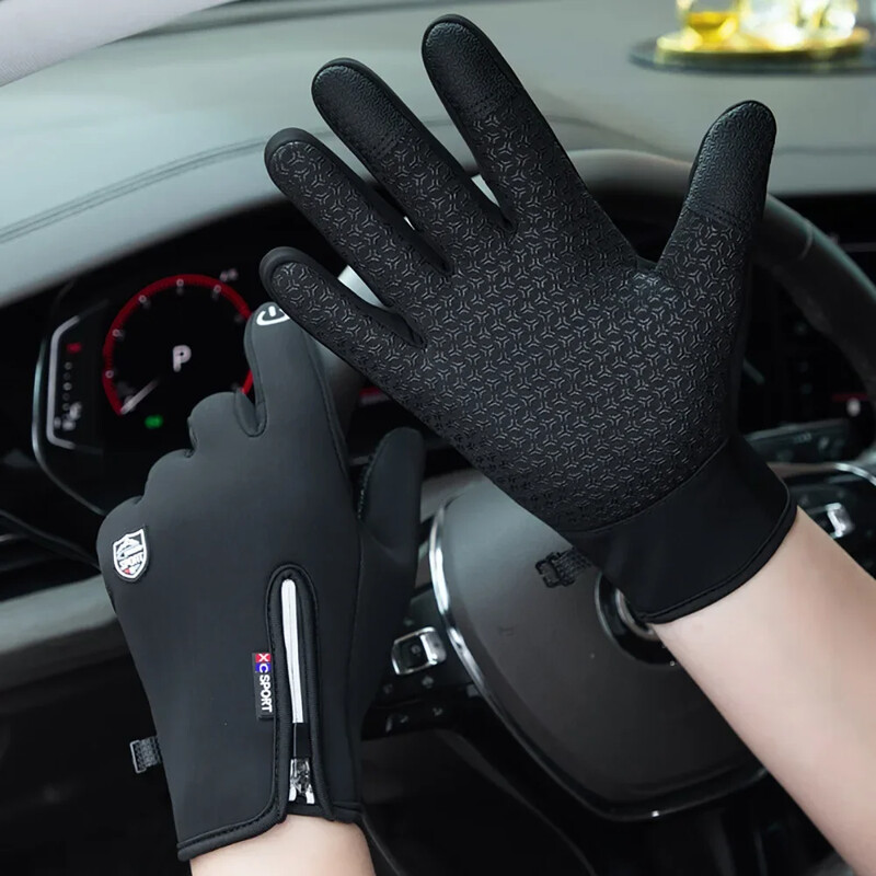 Χειμερινά θερμικά γάντια για άνδρες και γυναίκες, αδιάβροχα αντιολισθητικά γάντια για πεζοπορία με δάχτυλα