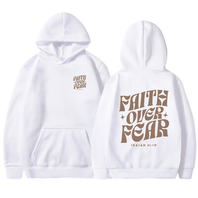 ΠΙΣΤΗ ΠΑΝΩ ΤΟΥ ΦΟΒΟΥ Μοντέρνο εμπριμέ, παχύρρευστο, ευέλικτο μακρυμάνικο φαρδύ φούτερ με κουκούλα για γυναίκες