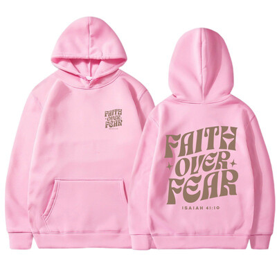 ΠΙΣΤΗ ΠΑΝΩ ΤΟΥ ΦΟΒΟΥ Μοντέρνο εμπριμέ, παχύρρευστο, ευέλικτο μακρυμάνικο φαρδύ φούτερ με κουκούλα για γυναίκες