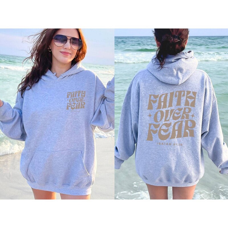 ΠΙΣΤΗ ΠΑΝΩ ΤΟΥ ΦΟΒΟΥ Μοντέρνο εμπριμέ, παχύρρευστο, ευέλικτο μακρυμάνικο φαρδύ φούτερ με κουκούλα για γυναίκες