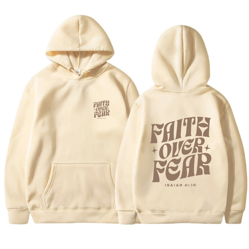 ΠΙΣΤΗ ΠΑΝΩ ΤΟΥ ΦΟΒΟΥ Μοντέρνο εμπριμέ, παχύρρευστο, ευέλικτο μακρυμάνικο φαρδύ φούτερ με κουκούλα για γυναίκες