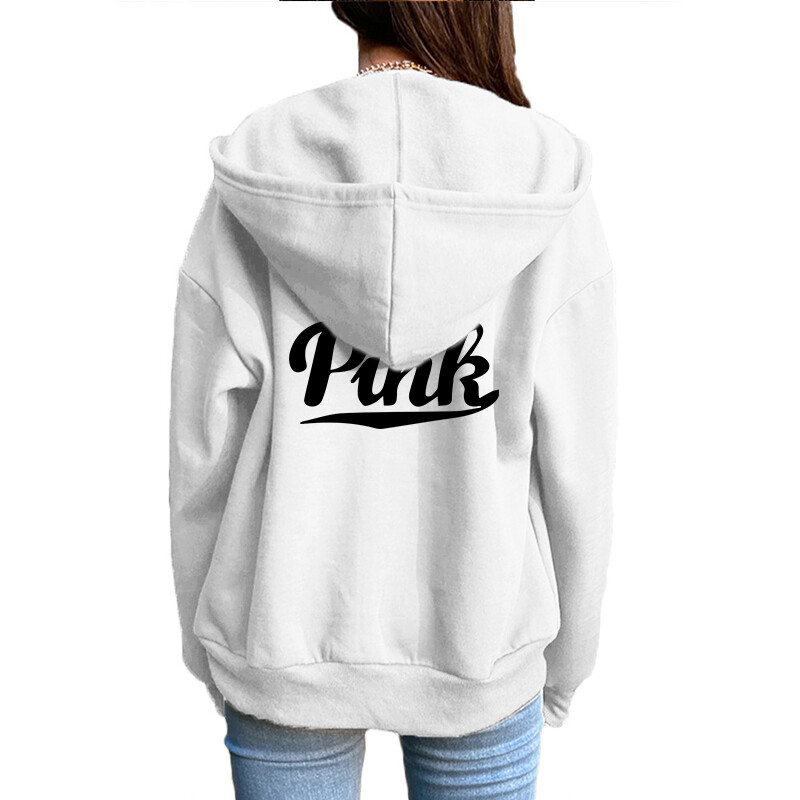 Φθινοπωρινό Χειμώνα Νέο Γυναικείο Φούτερ με κουκούλα με φερμουάρ Κοστήματα εκτύπωσης Μόδα Casual Jogging Κορυφαία Γυναικεία πολυχρηστικά αθλητικά παλτό