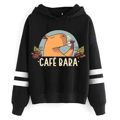 Kawaii Cartoon Capybara Pusad Naiste/meeste Harajuku Mood Graafilised Tänavarõivad Unisex talvised soojad dressipluusid Kapuutsiga Naiste/meeste