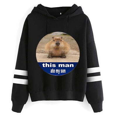 Kawaii Cartoon Capybara Pusad Naiste/meeste Harajuku Mood Graafilised Tänavarõivad Unisex talvised soojad dressipluusid Kapuutsiga Naiste/meeste