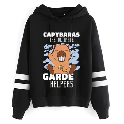Kawaii Cartoon Capybara Pusad Naiste/meeste Harajuku Mood Graafilised Tänavarõivad Unisex talvised soojad dressipluusid Kapuutsiga Naiste/meeste