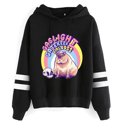 Kawaii Cartoon Capybara Pusad Naiste/meeste Harajuku Mood Graafilised Tänavarõivad Unisex talvised soojad dressipluusid Kapuutsiga Naiste/meeste