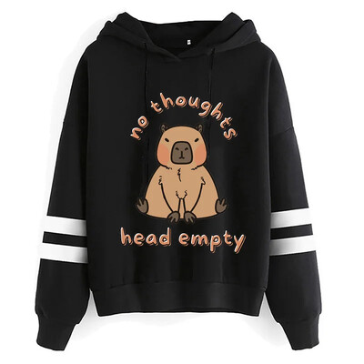 Kawaii Cartoon Capybara Pusad Naiste/meeste Harajuku Mood Graafilised Tänavarõivad Unisex talvised soojad dressipluusid Kapuutsiga Naiste/meeste