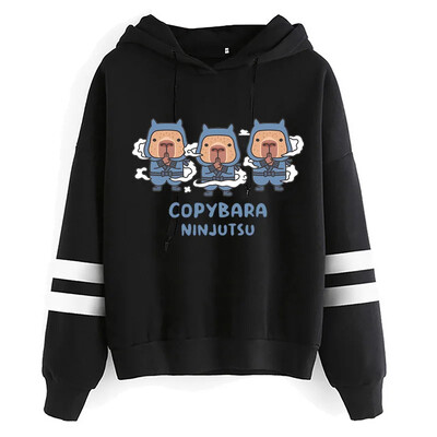 Kawaii Cartoon Capybara Pusad Naiste/meeste Harajuku Mood Graafilised Tänavarõivad Unisex talvised soojad dressipluusid Kapuutsiga Naiste/meeste