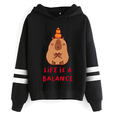 Kawaii Cartoon Capybara Pusad Naiste/meeste Harajuku Mood Graafilised Tänavarõivad Unisex talvised soojad dressipluusid Kapuutsiga Naiste/meeste