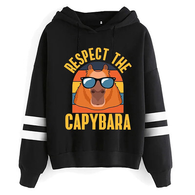 Kawaii Cartoon Capybara Pusad Naiste/meeste Harajuku Mood Graafilised Tänavarõivad Unisex talvised soojad dressipluusid Kapuutsiga Naiste/meeste