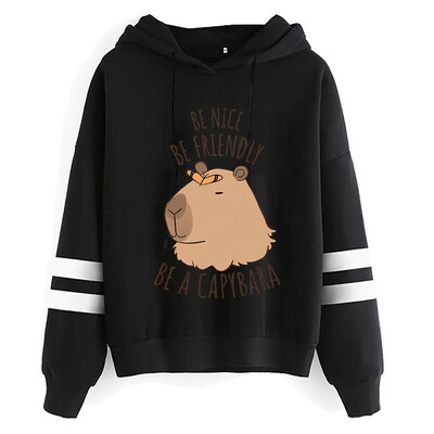 Kawaii Cartoon Capybara Pusad Naiste/meeste Harajuku Mood Graafilised Tänavarõivad Unisex talvised soojad dressipluusid Kapuutsiga Naiste/meeste