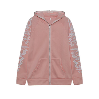 Ευρώπη και Ηνωμένες Πολιτείες Μόδα Γυναικεία Φθινοπωρινή Νέο Μονόχρωμο Μονόγραμμα Kepeng Hoodie Μακρυμάνικο πουλόβερ