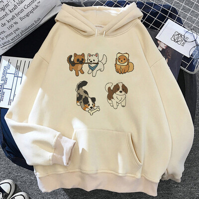 Γυναικεία γυναικεία κουκούλα Pomeranian γοτθικά γραφικά Fleece γυναικεία ρούχα Χειμερινή αθλητική φόρμα