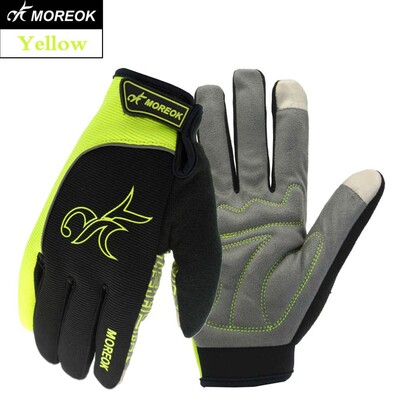 MOREOK Winter Gloves Sponge Pads Γάντια ποδηλάτου ευαίσθητη οθόνη αφής Γάντια ποδηλάτου φθινοπώρου ανακλαστικά γάντια ποδηλασίας για άνδρες γυναίκες