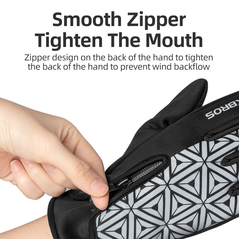 ROCKBROS Γάντια χειμερινού ποδηλάτου Οθόνη αφής Θερμικό Fleece Γάντια για σκι αναρρίχησης Ανδρικά Γυναικεία Αντιανεμικά Γάντια Ζεστής Ποδηλασίας