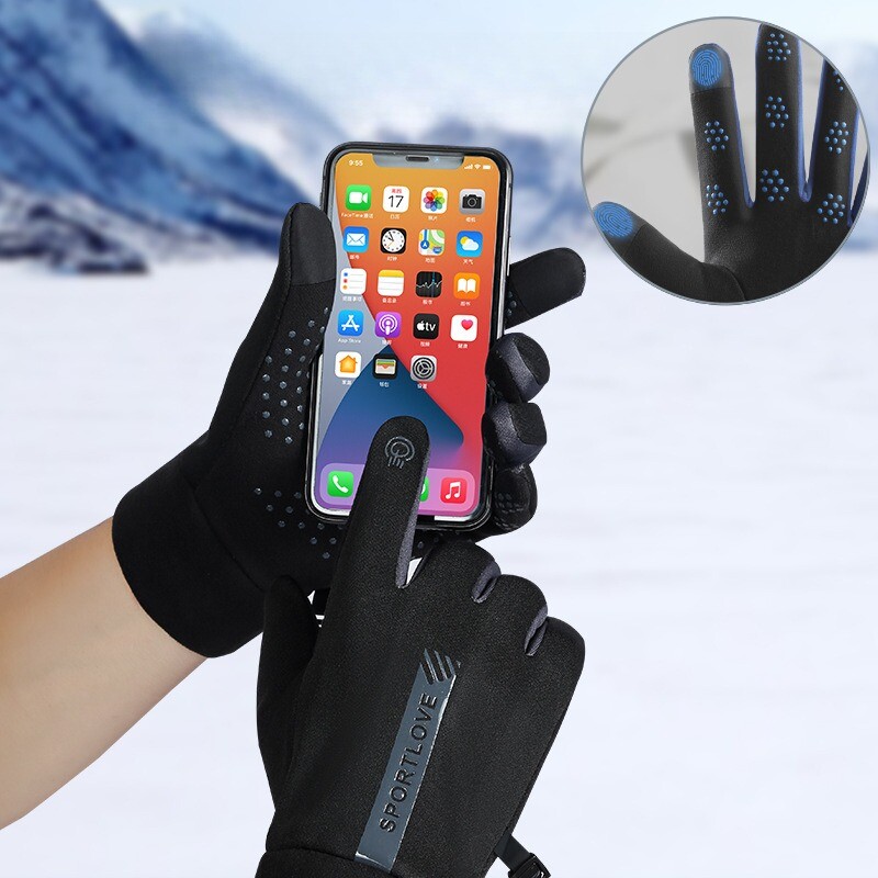 Talvekindad Meestele Naised Jalgrattasõiduks Libisemiskindlad termofliisist külmakindlad tuulekindlad veekindlad soojad väljas jooksmise suusakindad