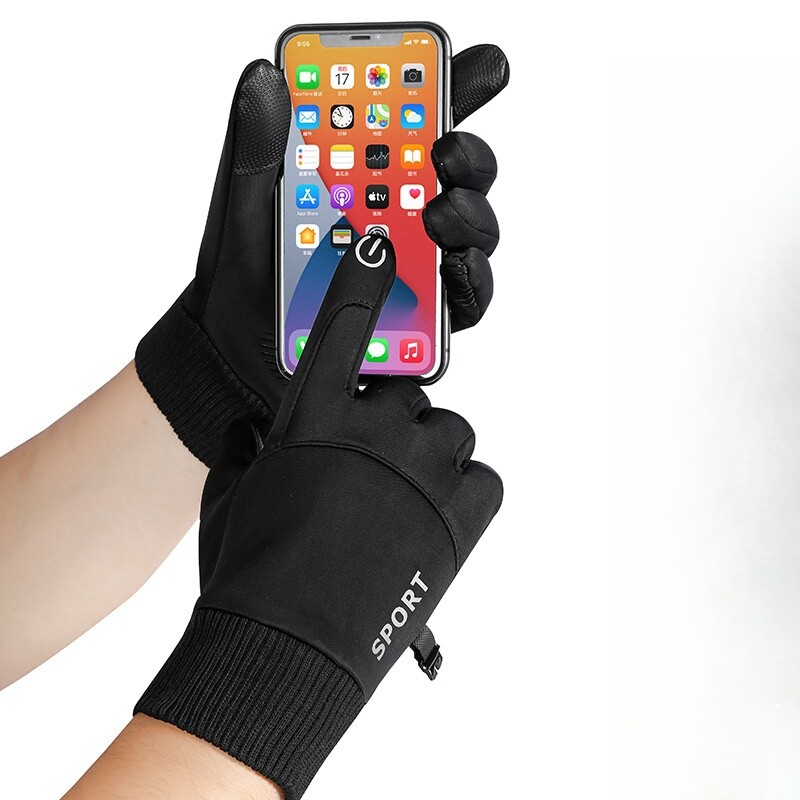 Žieminės vandeniui atsparios vyriškos pirštinės nuo vėjo Sportinė žvejyba Jutiklinis ekranas Vairavimas Motociklas Slidės Neslidžios Šiltos Dviračių Moteriškos Pirštinės