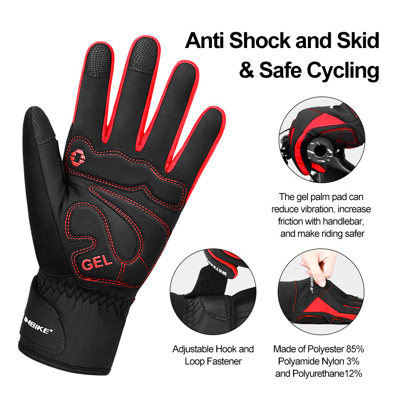 INBIKE Winter Cycling Gloves Man Touch Screen Bicycle Gloves Thickened Ανδρικά γάντια MTB for Riding Bike Αξεσουάρ μοτοσικλετιστών