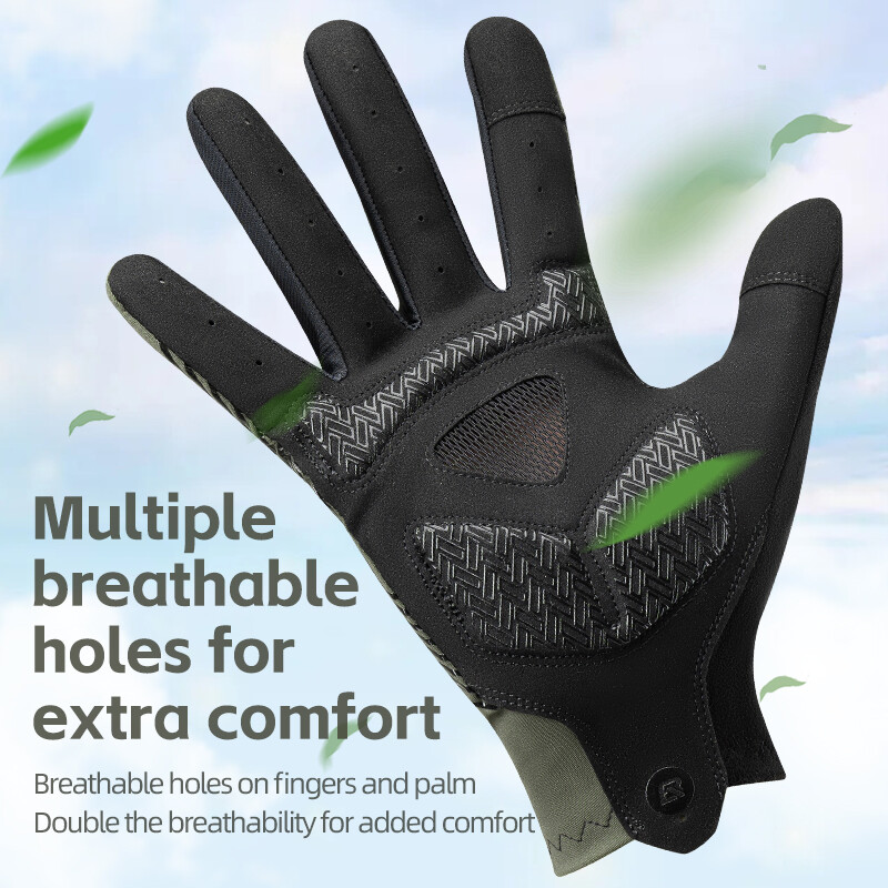 ROCKBROS Summer Cycling Gloves Breathable MTB Road Bike Αντιολισθητικά Γάντια Οθόνη αφής Spring Full Finger μοτοσικλέτας γάντια ιππασίας