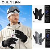 Oulylan Winter Sports Ζεστά Γάντια Σκι για Άντρες Γυναικεία Οθόνη Αφής Σκι Εσωτερικά Γάντια Ποδηλασίας Ποδηλασίας Ψυχρής προστασίας για εξωτερικούς χώρους