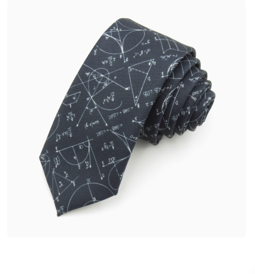 Dzeltena kaklasaite vīriešiem 8 CM melna matemātiskas fizikas raksta kaklasaite vīriešiem siltā krāsā