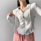 Φούτερ Pure Desire Velvet Aesthetic Hooded Cardigan Φούτερ Γυναικεία Casual Αδυνατιστική Μακρυμάνικη Κορυφή Μοντέρνα Άνοιξη Φθινόπωρο