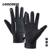 LOOGDEEL Zimné teplé lyžiarske rukavice Vonkajšie športové snowboardové lyžiarske termálne flísové rukavice Pánske dámske nepremokavé vetruodolné palčiaky