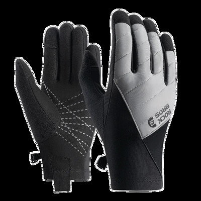 ROCKBROS Velosipēdu cimdi Elpojoši Neslīdoši Riteņbraukšanas cimdi Skārienekrāns Ziemas termiski silti Pilna pirksta cimdi jāšanas cimdi