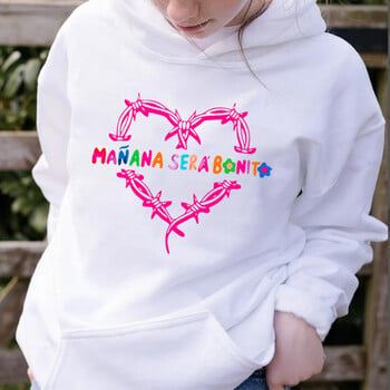 Karol G Mana Sera Bonito with Hearth Hoodie Модерен суичър с ретро музика Manana Sera Bonito Shirt Сладко Karol G Hoodie