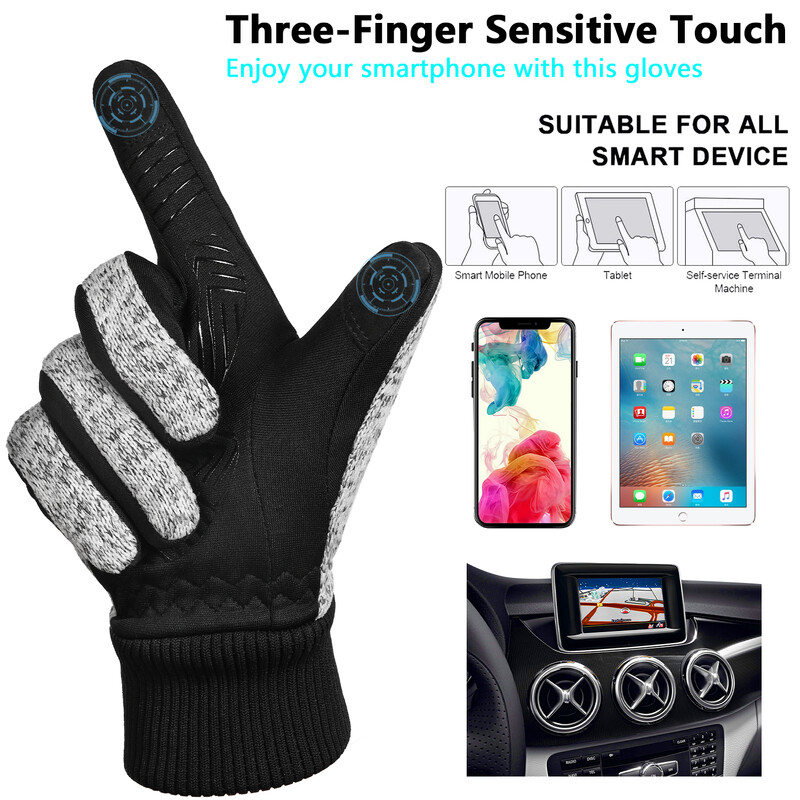MOREOK Winter -20°F 3M Ζεστά γάντια Ποδηλασία υπαίθριου αθλητικού τρεξίματος μοτοσικλέτας σκι Αντιολισθητική οθόνη αφής Wear-re Gloves