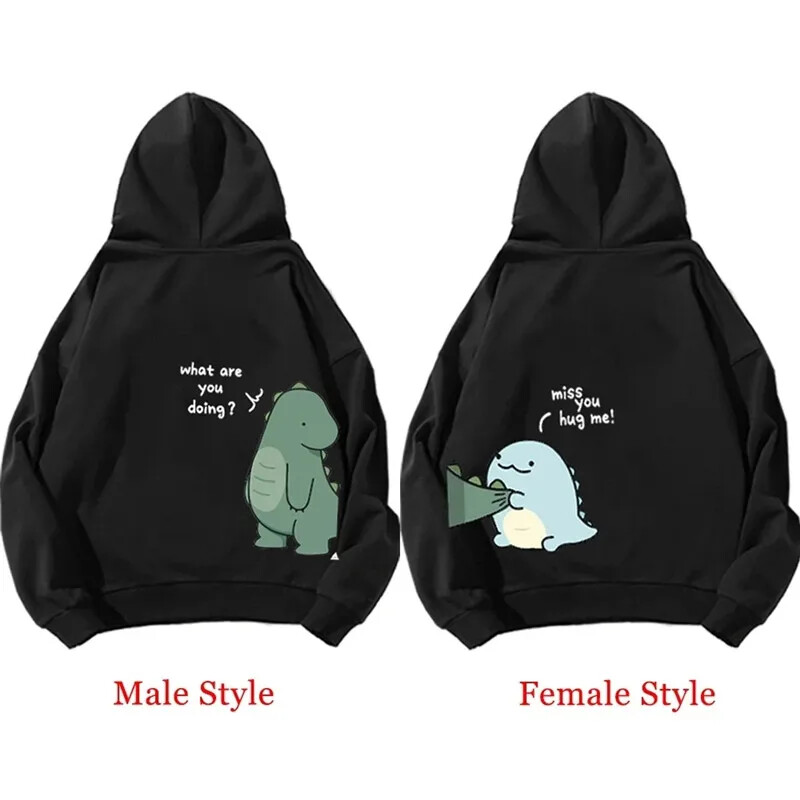 Jaunas blūzes Unisex Pavasaris Rudens Vīriešu un sieviešu Hoodie Džemperi Apģērbi Smieklīgi Dinozauru Hoodie Apdrukāti Hoodie Garām piedurknēm