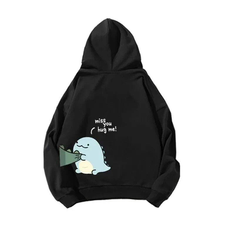 Jaunas blūzes Unisex Pavasaris Rudens Vīriešu un sieviešu Hoodie Džemperi Apģērbi Smieklīgi Dinozauru Hoodie Apdrukāti Hoodie Garām piedurknēm